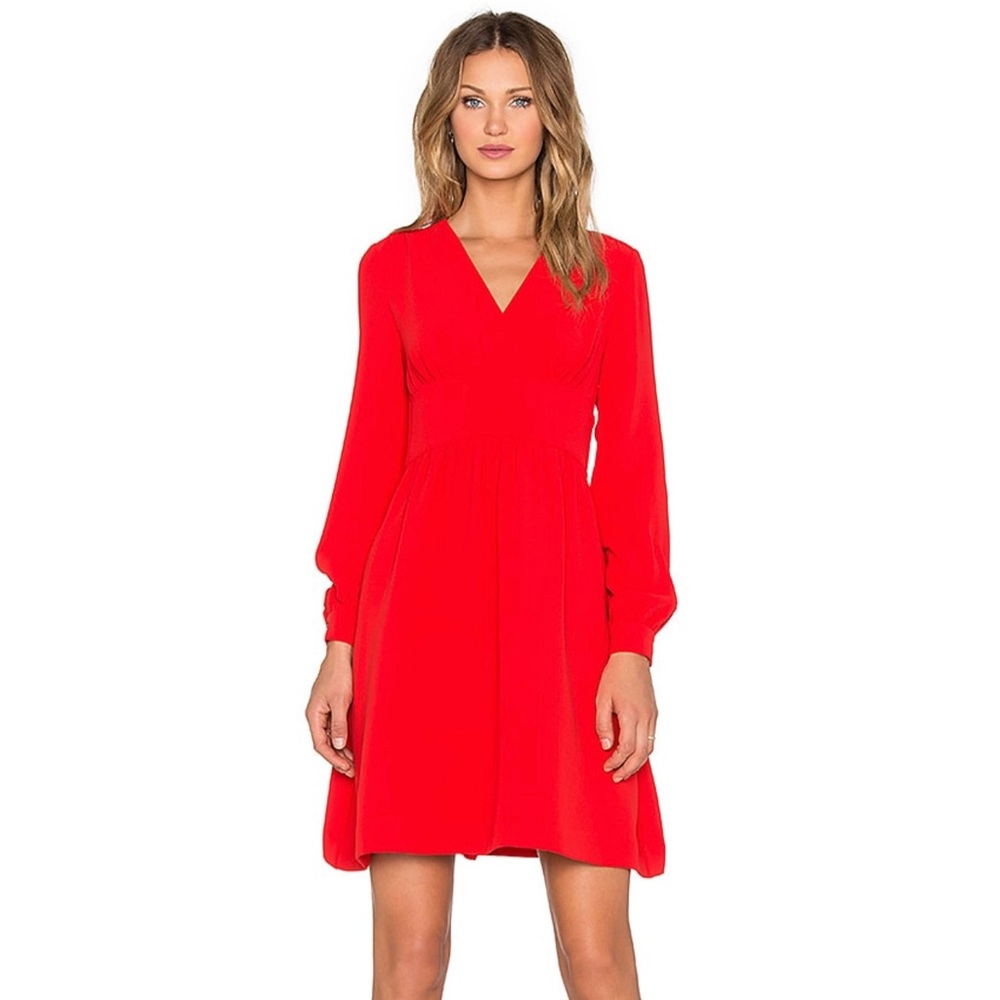 Red Kate Spade New York Tie Waist Dress